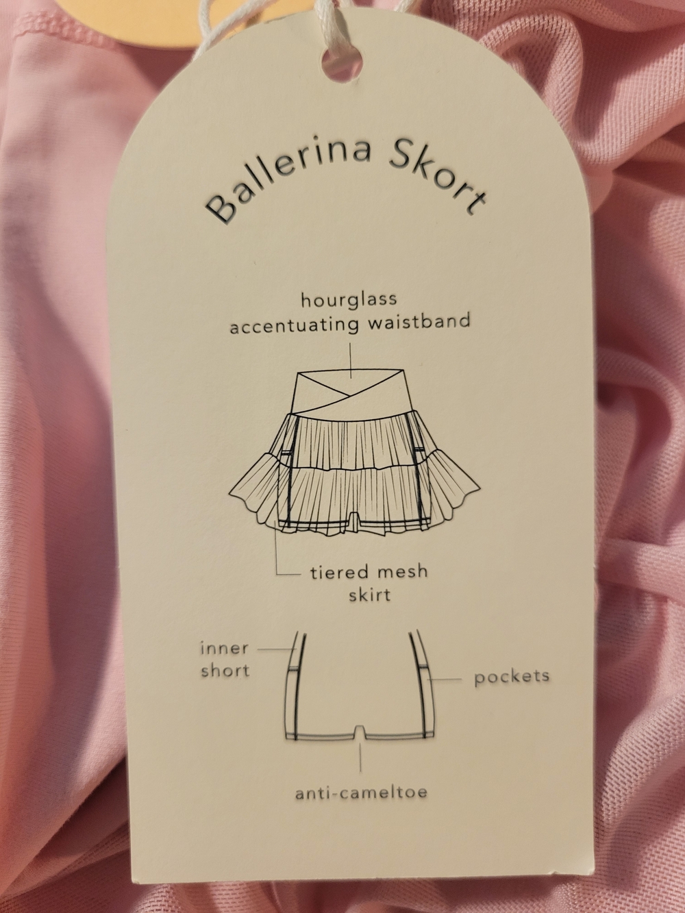 Women’s Pink Tiered Mini Shorts - Picture 6 of 6
